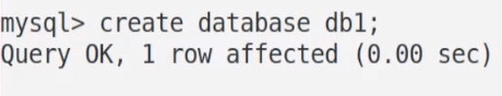 Команда создания базы данных mysql