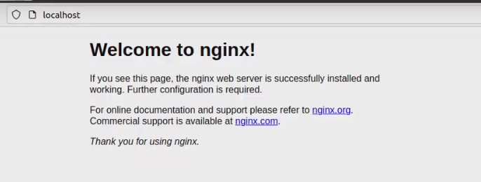 localhost nginx